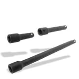 3 Pc 1/2 Inch Impact Extension Bar Set 3, 6, and 8 Inch