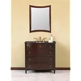 36 Modena LS-1039 Single Sink Bathroom Vanity w  Mirror, Expresso by Viru-Usa