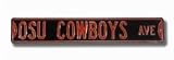 Steel Street Sign: OSU COWBOYS AVE (Black)