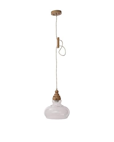 Glam Home Lampada A Sospensione Bianco/Marrone