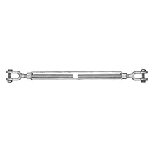 Campbell 788-G Jaw and Jaw Turnbuckle, Drop-Forged Carbon Steel, 7-15/16" Length, 500 lbs Capacity