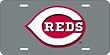 Cincinnati Reds Laser Cut Silver License Plate - SET OF 6 - Sports Merchandise