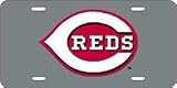 Cincinnati Reds Laser Cut Silver License Plate