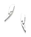 White Ice - Sterling Silver Fancy Design with Diamonds Earrings