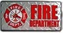 Fire Department License Plate (Diamond Plate)