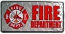 Fire Department License Plate (Diamond Plate)