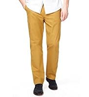 Autograph Pure Cotton Stay Dark Tailored Fit Flat Front Trousers