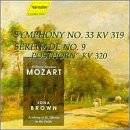 Mozart: Symphony No. 33; Serenade No. 9 