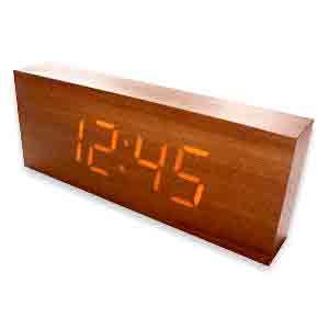 Childrens Toyshop  Electronics : Wooden Block Alarm Clock