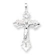 Sterling Silver Crucifix Pendant with 20 Inch Sterling Silver Chain