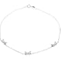 10.00 Inch Sterling Silver Anklet W/Butterflies