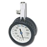 WILMAR WLMW1450 2 inch Round Tire Gauge (White Face)