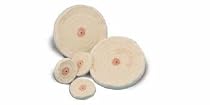 MUSLIN BUFF FINEX COMBED 2-1/2" DIAMETER X 30 PLY WITH SHELLAC CENTERS 2 ROWS...