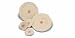 MUSLIN BUFF FINEX COMBED 4" DIAMETER X 60 PLY WITH SHELLAC CENTERS 3 ROWS OF STITCHING