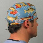 Men's 'Sports' Designer Scrub Hat-Fish
