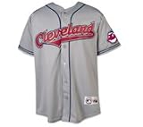 Cleveland Indians Photograph with Team Jersey Patch in a 12" x 18" Deluxe Photograph Frame