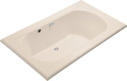 Kohler Memoirs 6 Foot Drop In Airpool Tub with Center Drain Innocent Blush - K-1418-G-55