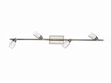 Hochwertige Halogenstrahler mit weissem Opalglas “Star” 4 flg