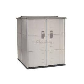 Rubbermaid Heavy Duty Vertical Double Deep Outdoor Storage Shed 66x72x78