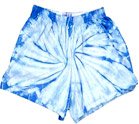 21CDEFgVEGL. SL160  Tie Dye Shorts ~ Soffe Shorts ~ 100% Cotton ~ Spider Baby Blue