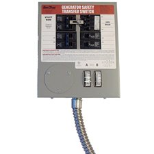 Generac 6376 30-Amp 6-10-Circuit Indoor Manual Transfer Switch for Maximum 7500-Watt Generators