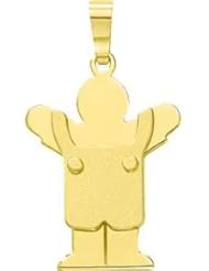 14K Yellow Gold The Kids Girl Charm Pendant Jewelry