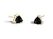 14K Yellow Gold Genuine Trillion Black Onyx Stud Earrings