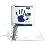 Samsill 16287 - Clean Touch Locking D-Ring View Binder, 3 Capacity, White