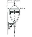 Hanover Lantern B33676AVTC North Hills Small 1 Light Outdoor Wall Light in Vintage Copper with Clear Textured Polycarbonated Globe glass