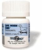 Tape Worm Tabs Canine (Praziquantel) 34 mg, 5 TABS**