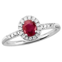 14kt. White Gold, Ruby Diamond Fashion Ring 14kt. White Gold, Ruby Diamond Fashion Ring