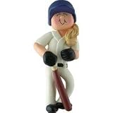 Softball Ornament Present Topper (Hair Color=Blonde)