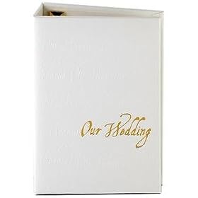 VINTAGE 3-ring OUR WEDDING white pocket proof book for up to 200 5x5 photos - 5x5