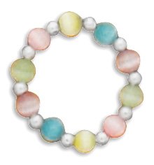 Glass Cat's Eye Stretch Toe Ring