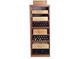 Wine Cellar Innovations Designer Series Collection Premium Redwood with Dark Walnut Stain Rectangular Bin and Case 72x26x13-in.