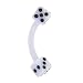 Bioplast White Dice Eyebrow Ring