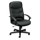 BSXVL641ST11T Executive High-Back Chair, 29x32x47, Black Leather