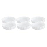 HIC Porcelain 4.5-by-1-Inch Round Quiche Cr?me Brulee Dishes, Set of 6