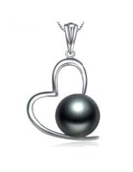 Fashion Sterling Silver Heart Pearl Pendant Necklace for Women 18