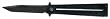 Black Folder w/Circle Pierced Handle w/Black Tanto Blade - Knives - Pocket/Folder
