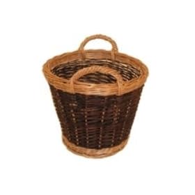 Medium Golden Two Tone Log Basket