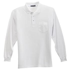 Port Authority Silk Touch Long Sleeve Sport Shirt with Pocket.