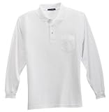 NEW Port Authority - Silk Touch Long Sleeve Sport Shirt with Pocket White-XL