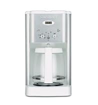 Cuisinart DCC-1200W Brew Central 12-Cup Programmable Coffee Maker, White and Stainless Steel
