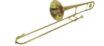 Crystalcello CWD427 B Flat Lacquer-plated Slide Trombone with Carrying Case