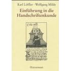 Einf�hrung in die Handschriftenkunde