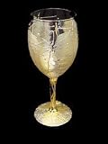 Angel Wings Design - Hand Painted - Wine Glass - 8 oz.