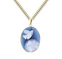 Peace on Earth Genuine Agate Cameo Pendant