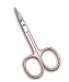 SoloC Pink Curved Tip Manicure Cuticle Scissors