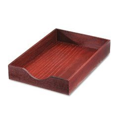 Advantus 07223 Hardwood stackable desk tray, legal, stand. depth, 2-1/4h, mahogany finish